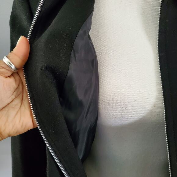 Harve Bernard Vintage Wool Black Zip Up Jacket 12 - Picture 4 of 6